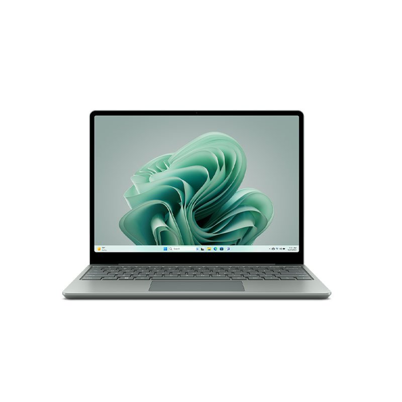 Microsoft Surface Pro 9 tablet with detachable keyboard shown open at a front angle